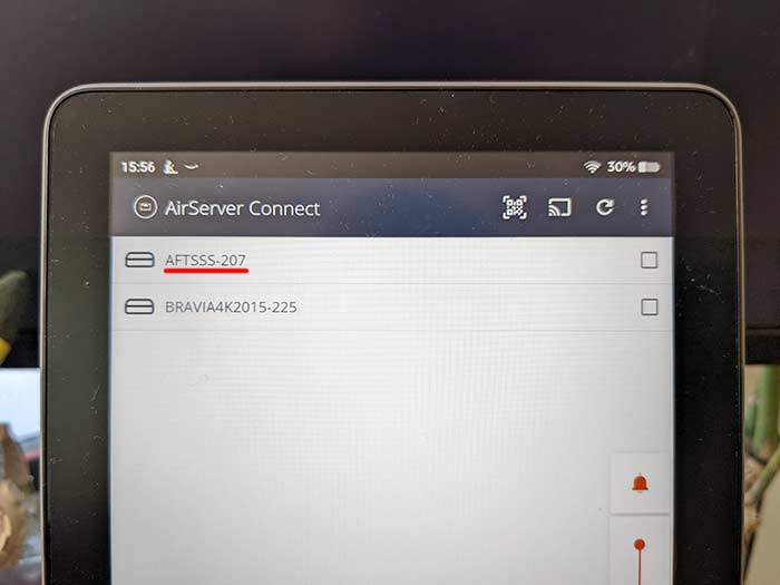AirServer Connectを起動